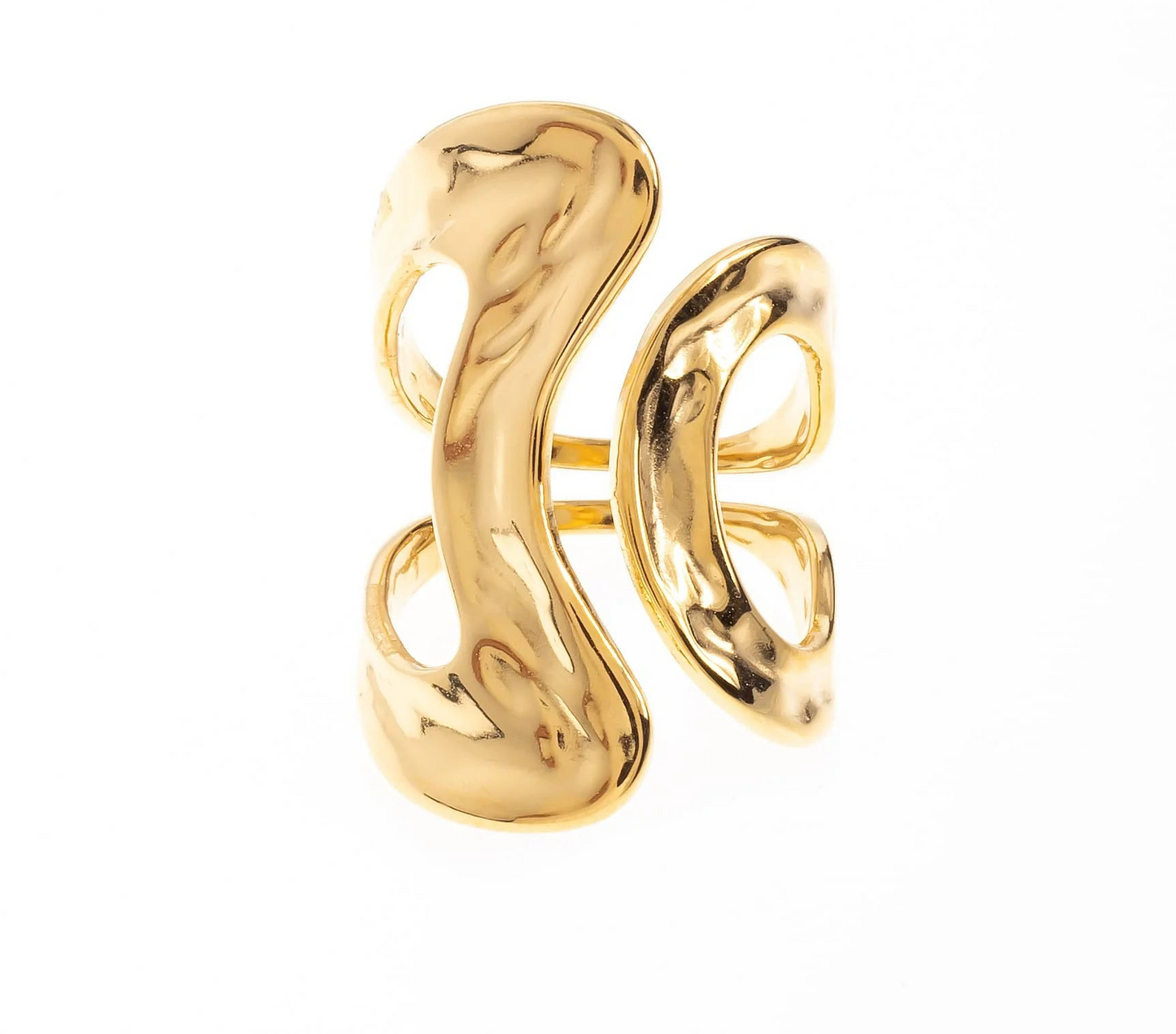 Stream Lines Open Statement Ring