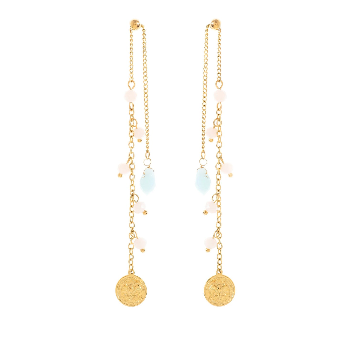 Valma Drop Stud Charm Earrings