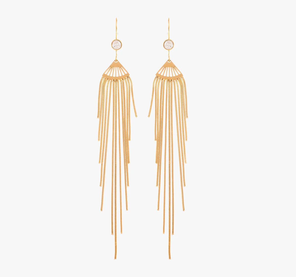 Drea Tassle Zirconia Earrings