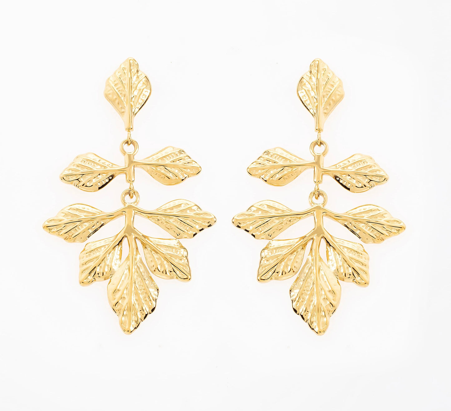 Elsa Leaf Drop Earrings