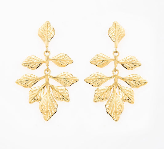 Elsa Leaf Drop Earrings