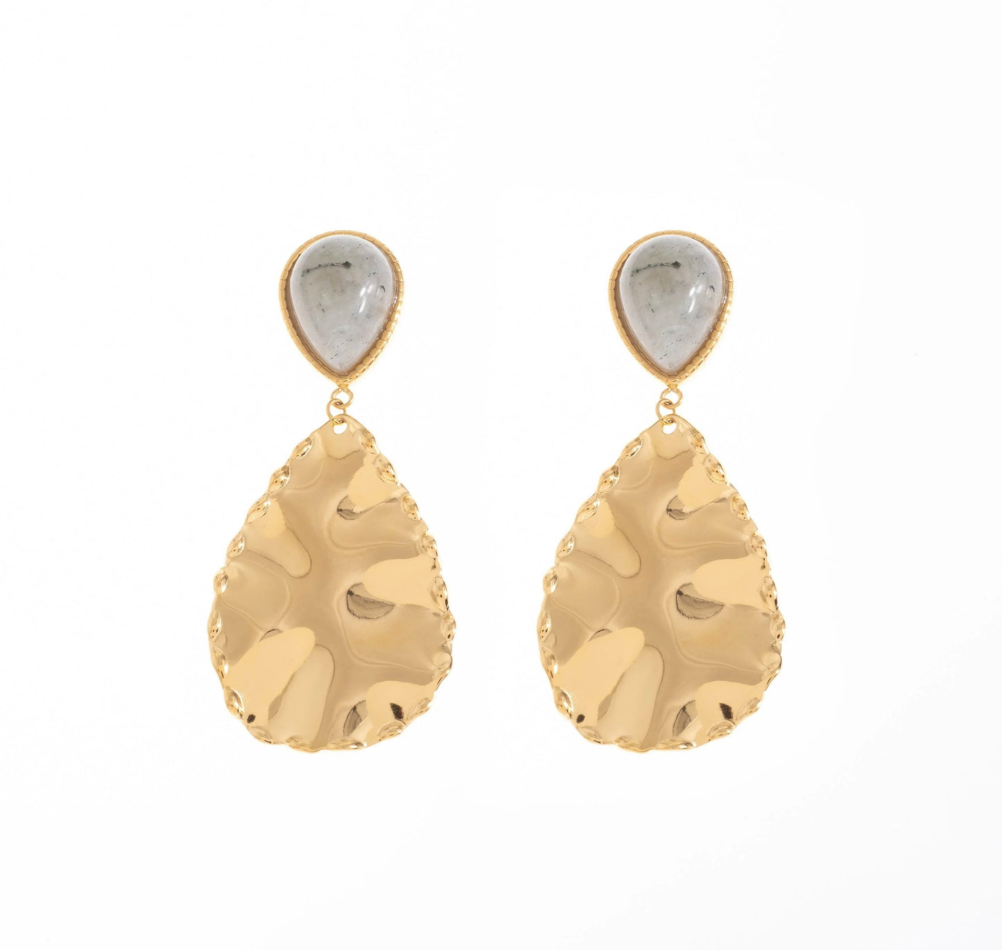 Kazia Tear Drop Agate Earrings