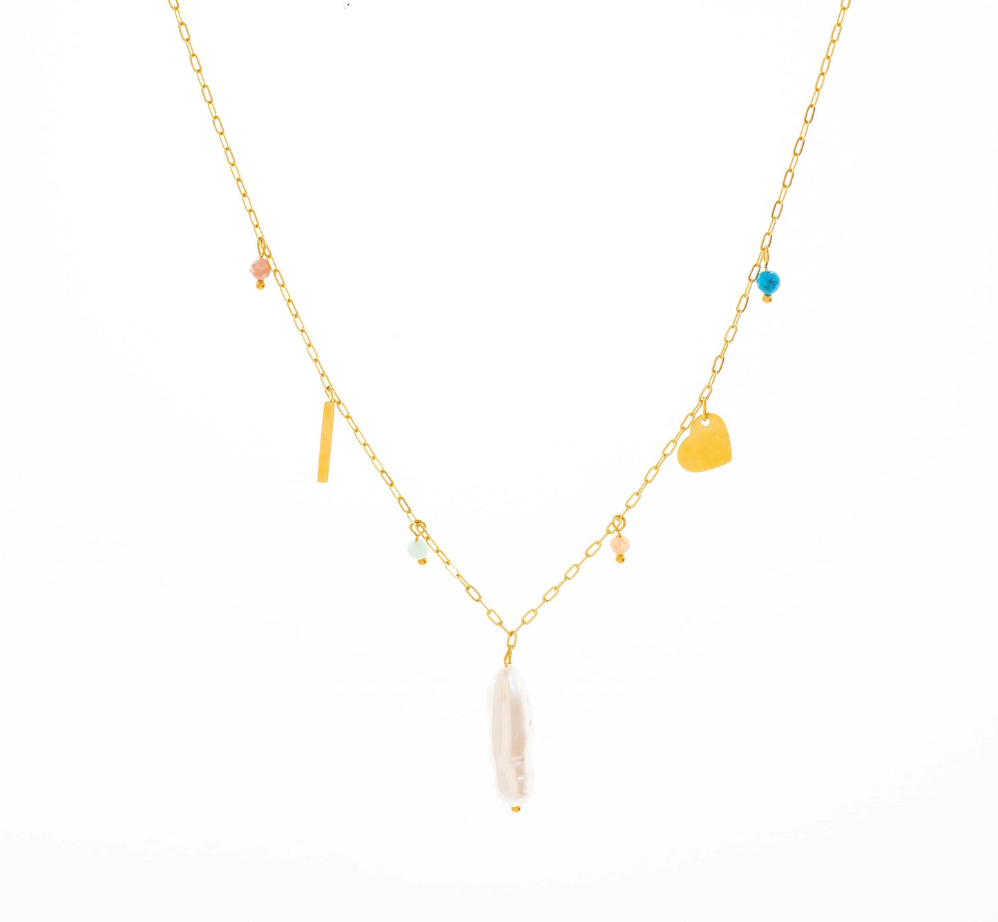 Lea Pearl Charms Necklace