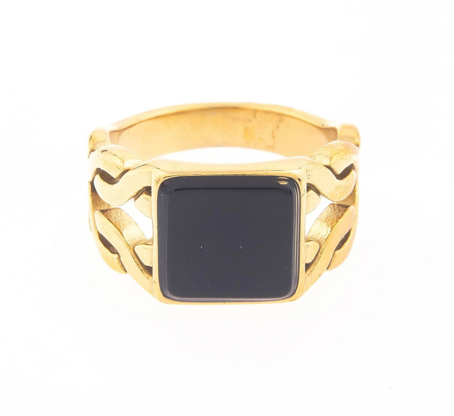 Gemstone Square Signet Ring