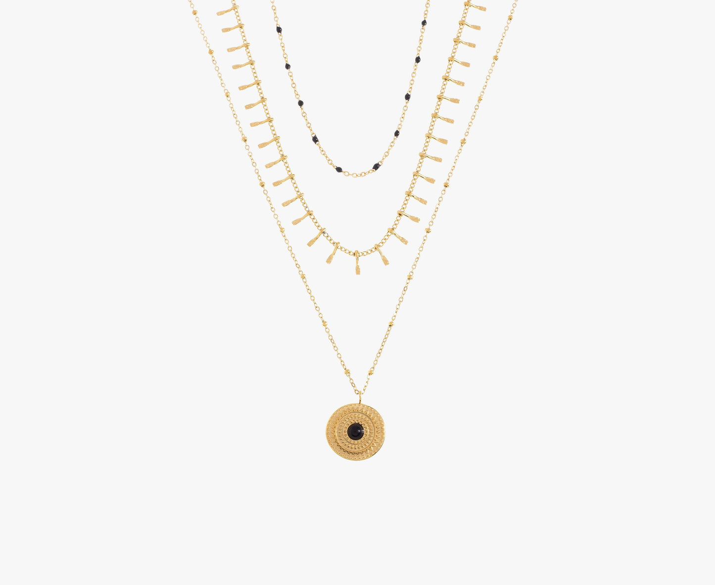 Adora Triple Chain Necklace