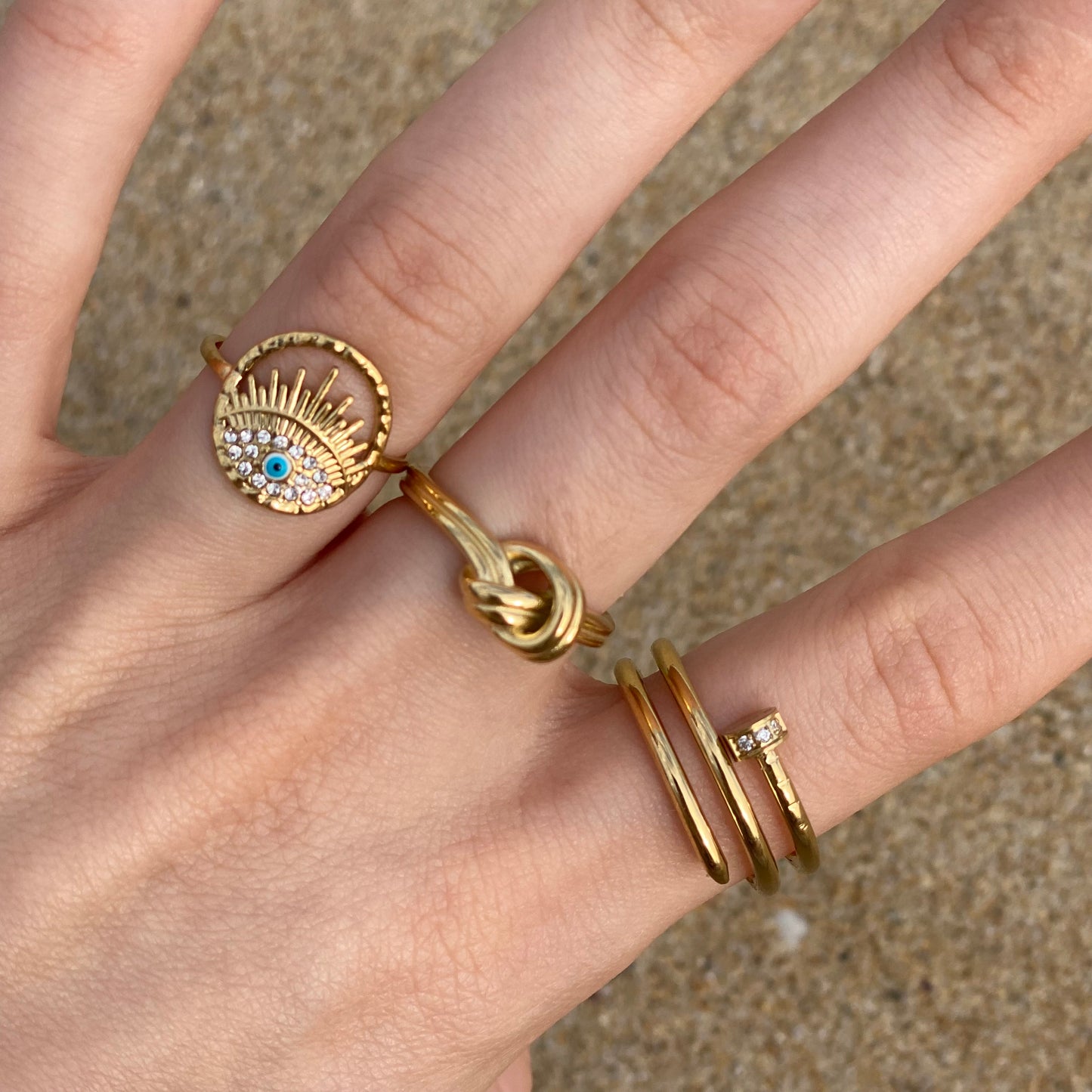 Gold Knot Stacking Ring
