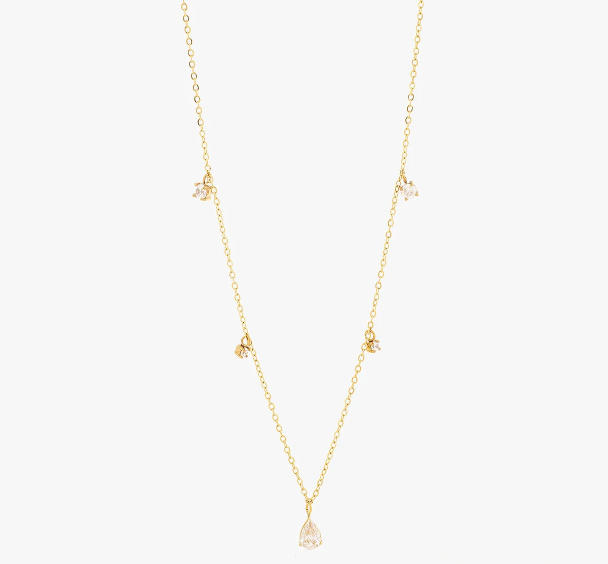 Nissa Zirconia Tears Necklace