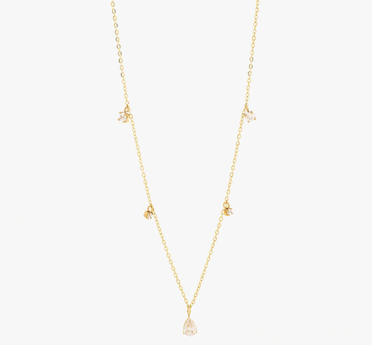 Nissa Zirconia Tears Necklace