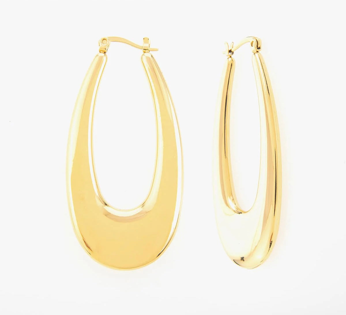 Stacie Oval Hoop Earrings