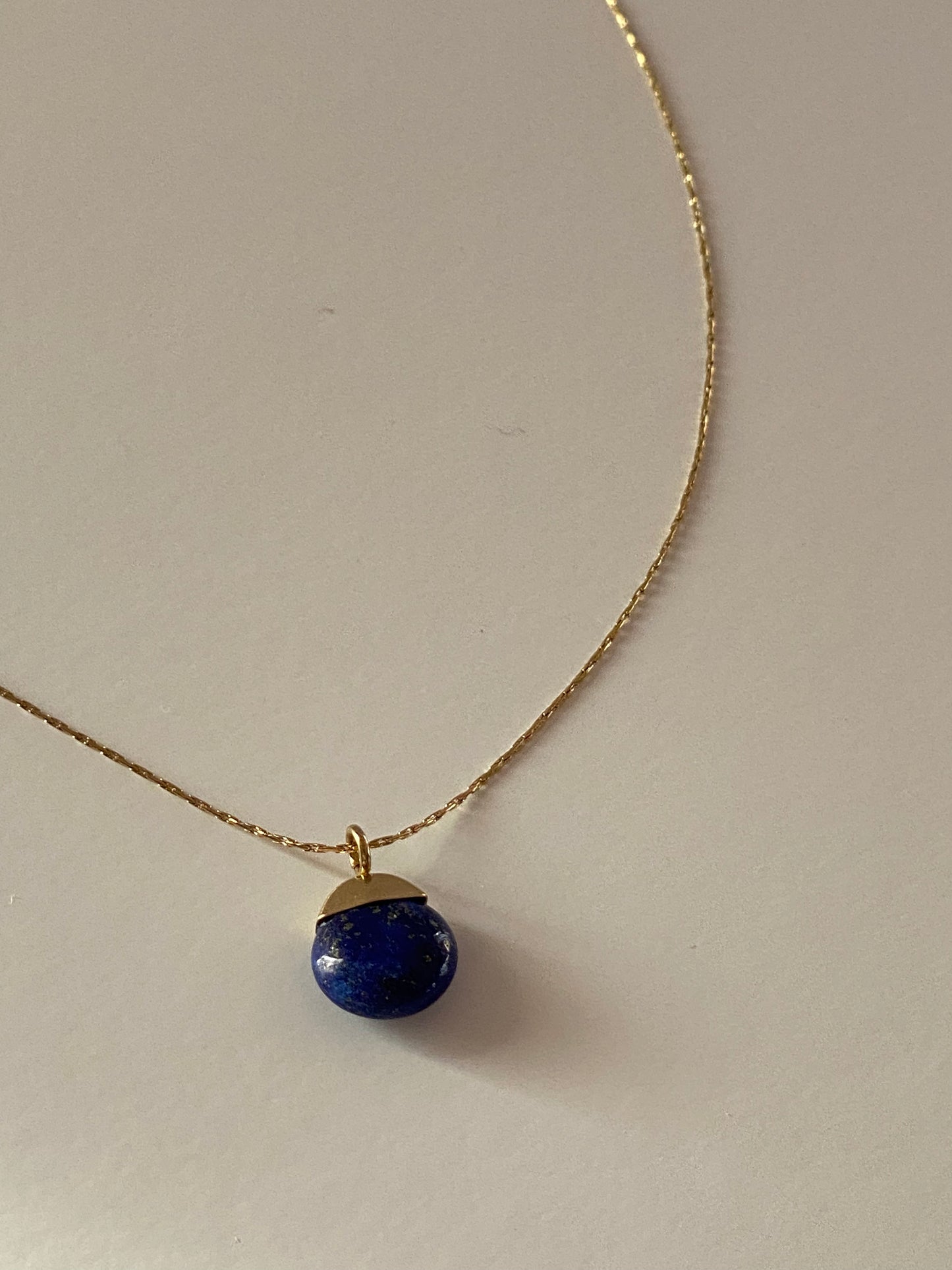Gemstone Nugget Pendant Fine Chain Necklace
