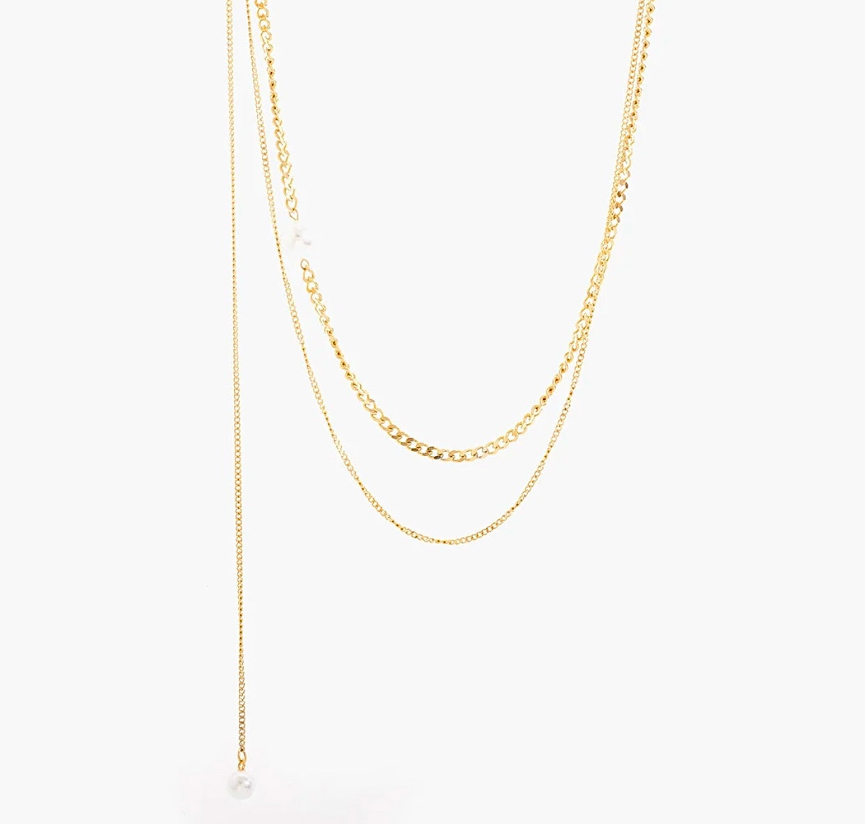 Sybil Pearls Stacked Necklace