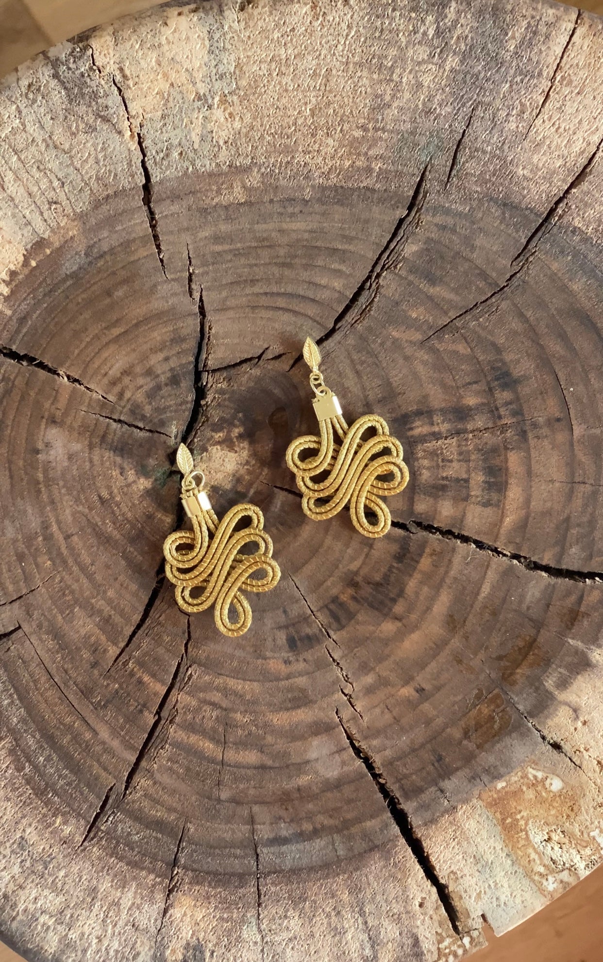 Golden Grass Earrings