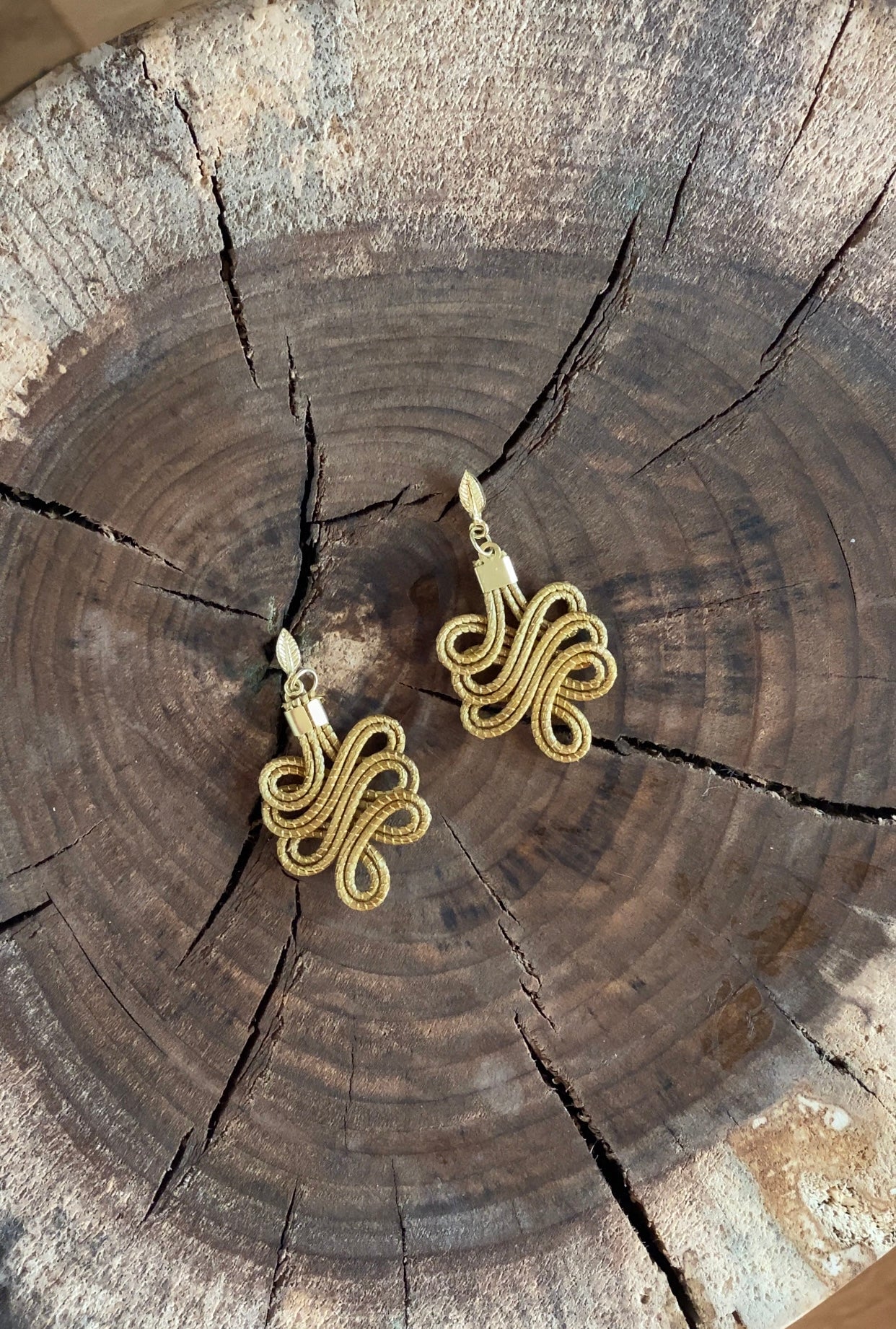 Golden Grass Earrings