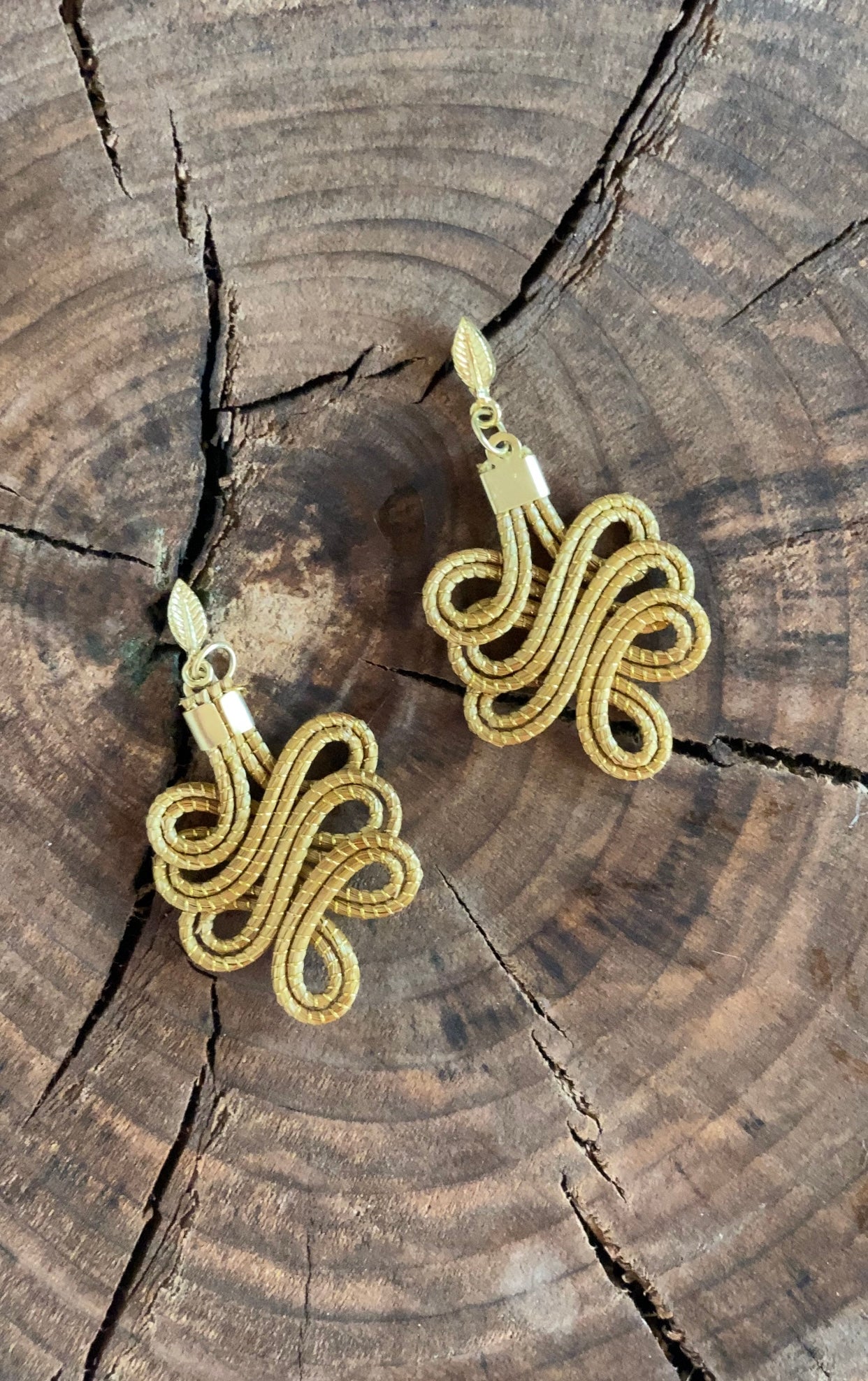 Golden Grass Earrings