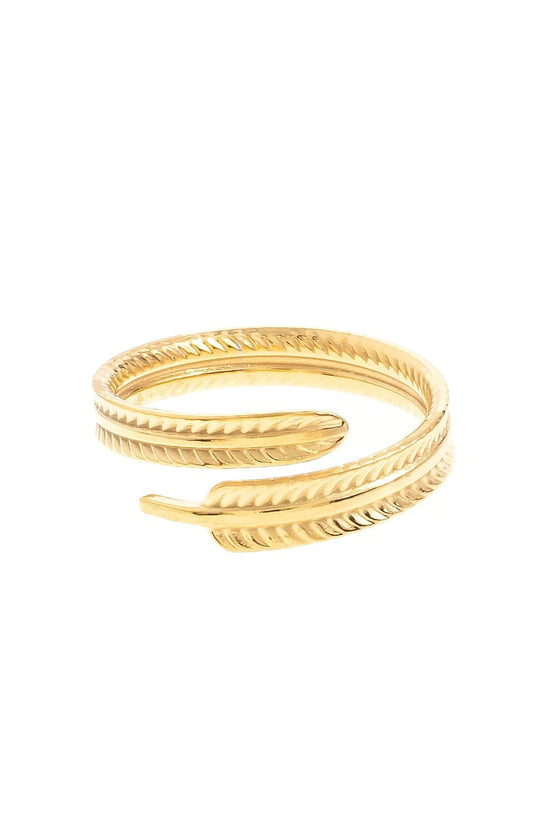 Ethan Leaf Adjustable Ring