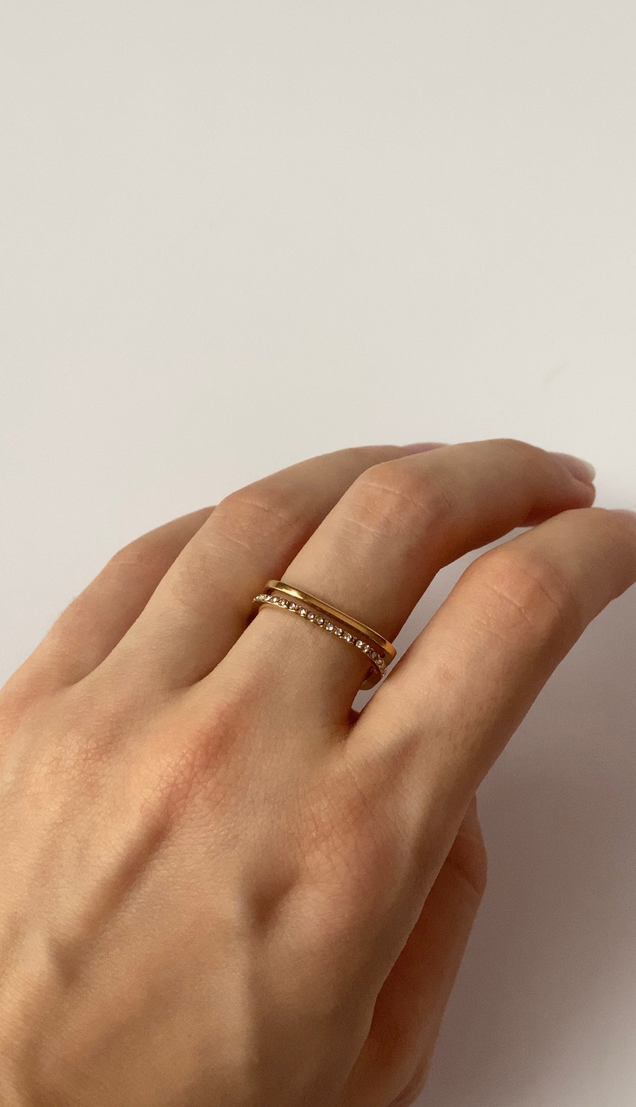 Double Square Band Ring