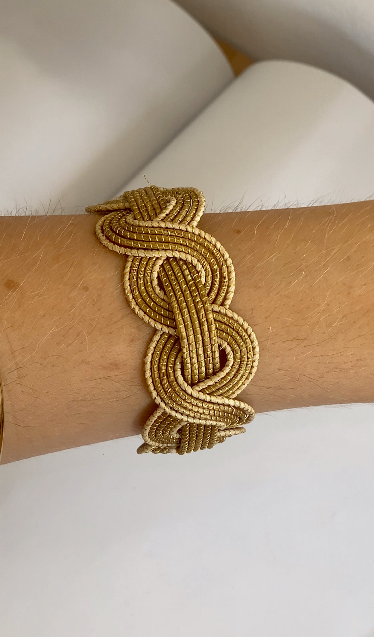 Golden Grass Braid Bracelet