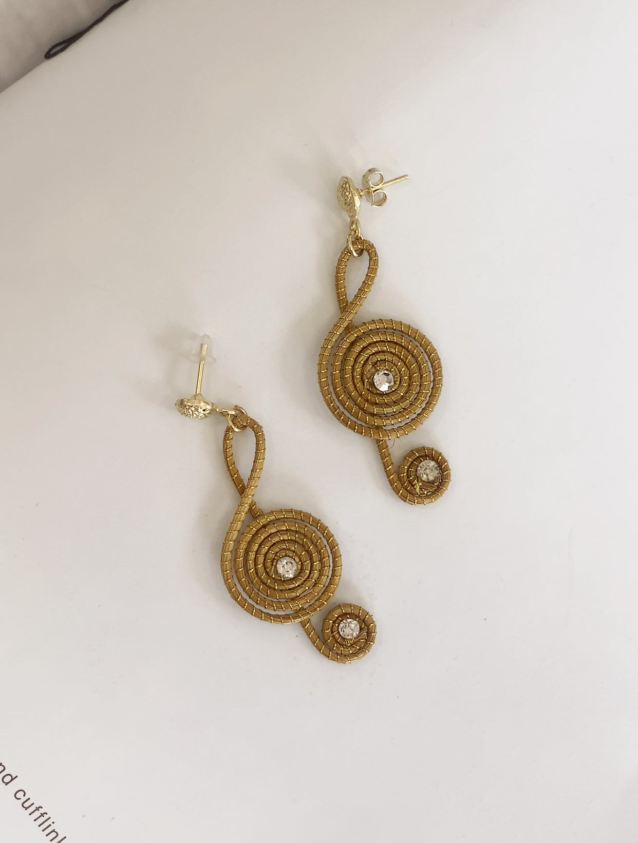 Golden Grass Sol Key Earrings